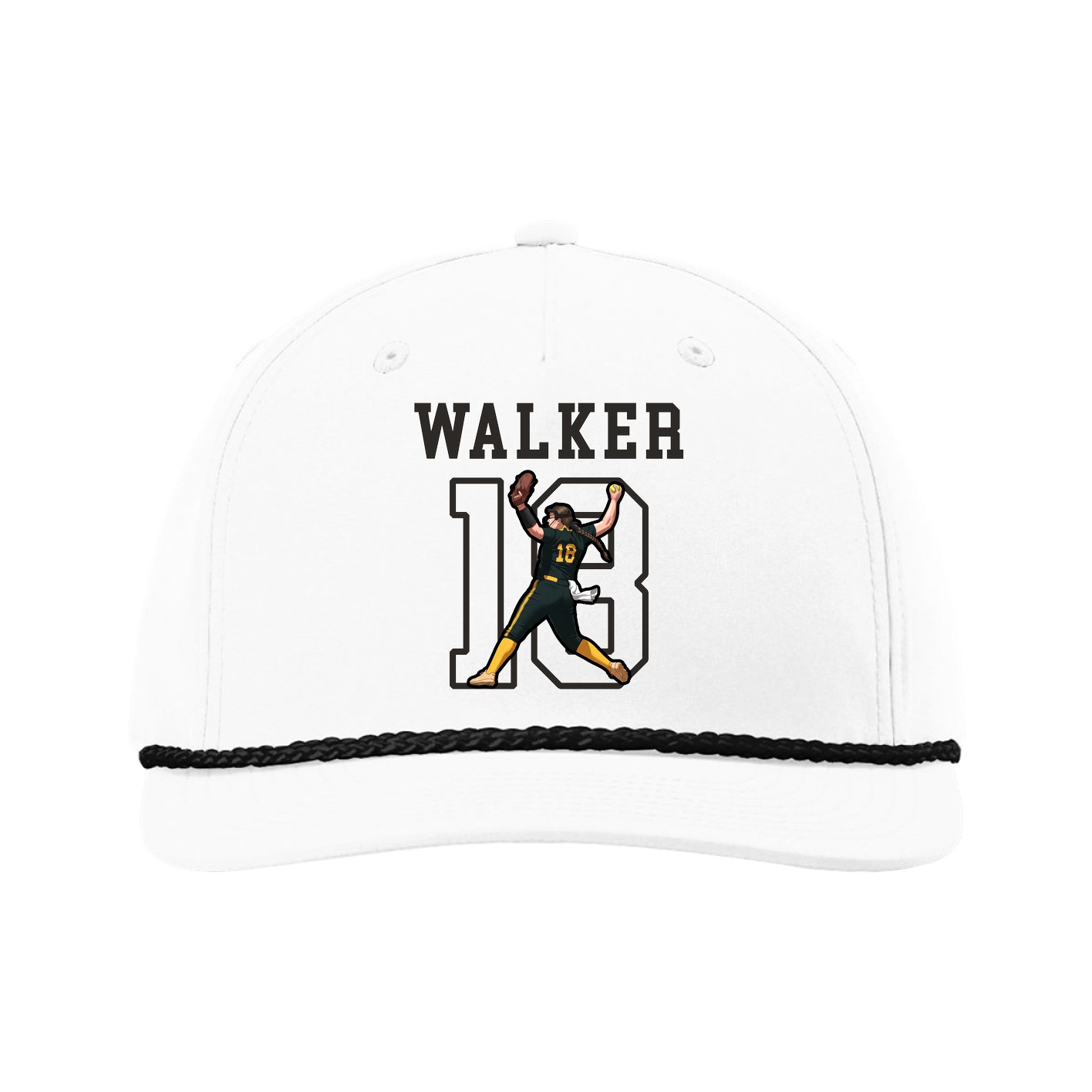 Five-Panel Classic Rope Cap — Shirsey in White