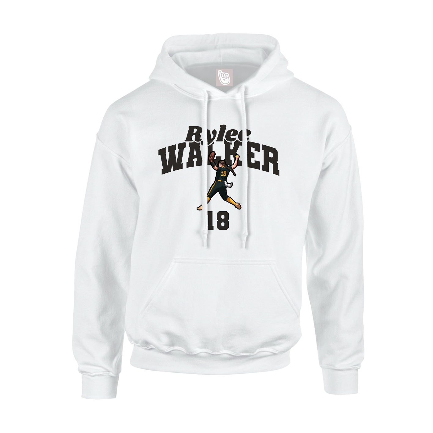 Youth Hoodie — Signature Arch in White