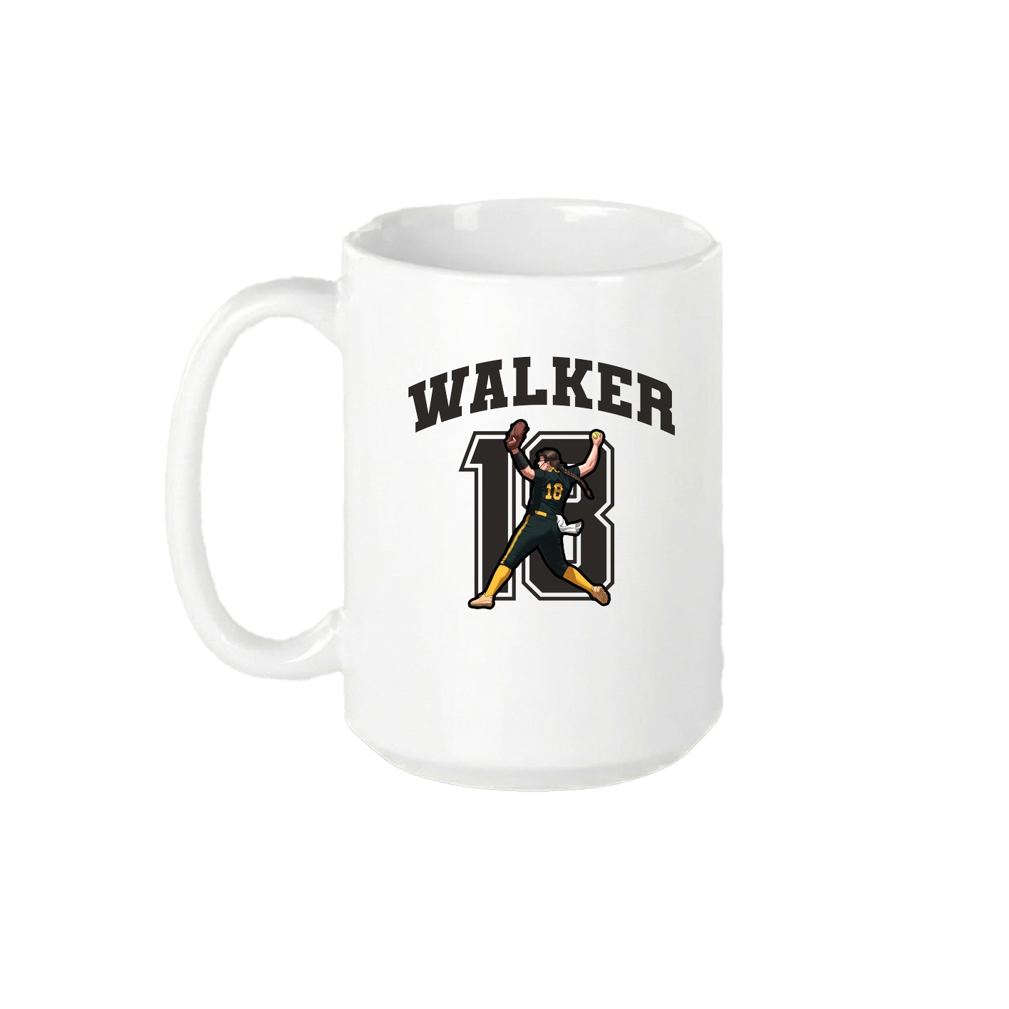 15oz Coffee Mug — Number in White