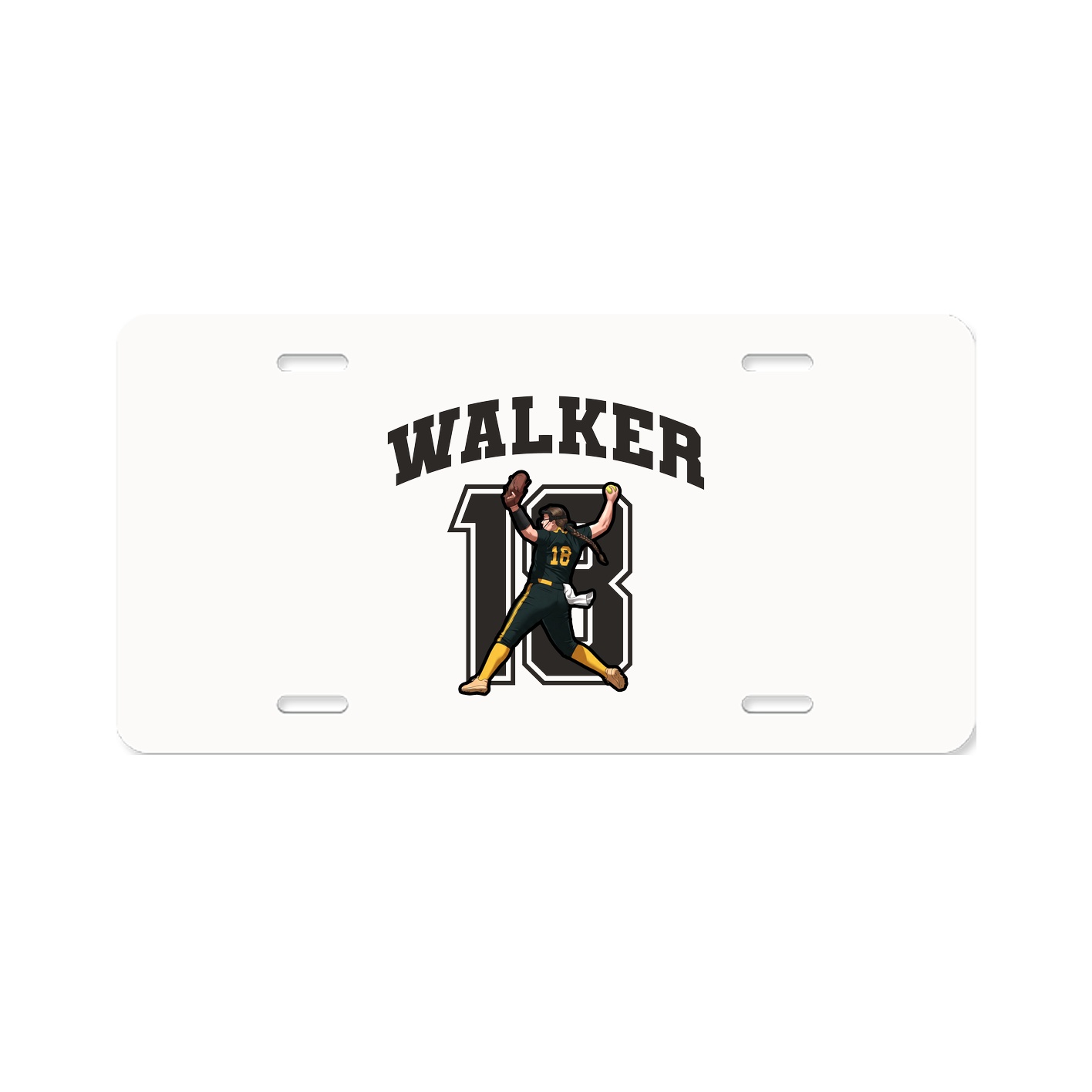 License Plate — Number in Classic