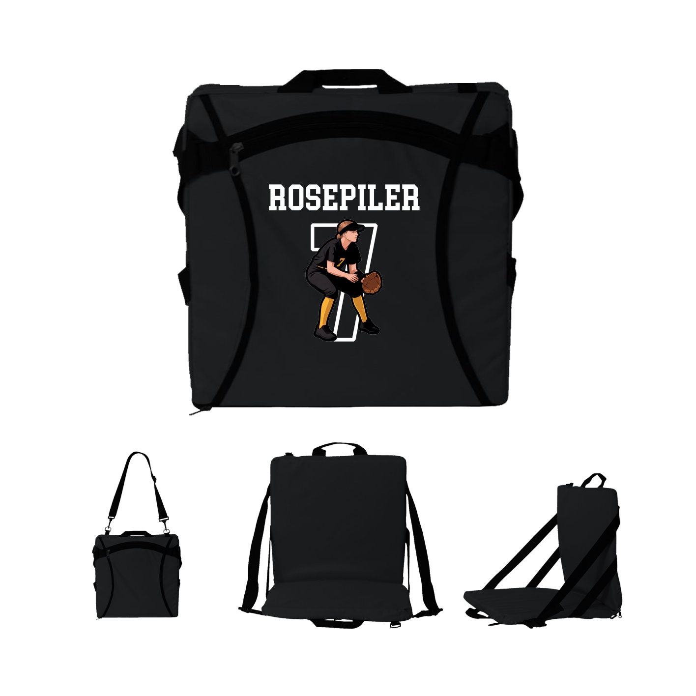 Folding Stadium Seat — Shirsey in Black