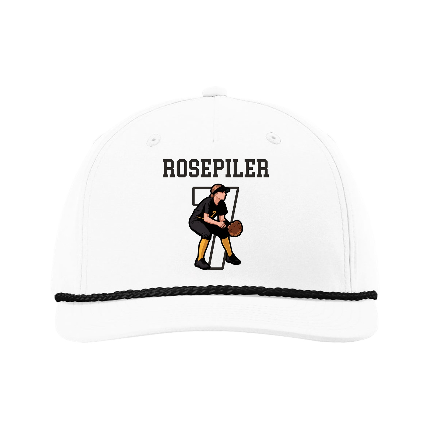 Five-Panel Classic Rope Cap — Shirsey in White