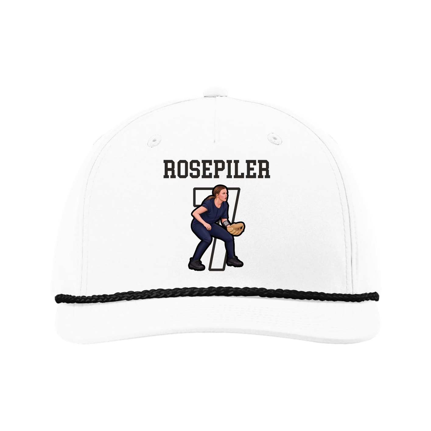 Five-Panel Classic Rope Cap — Shirsey in White