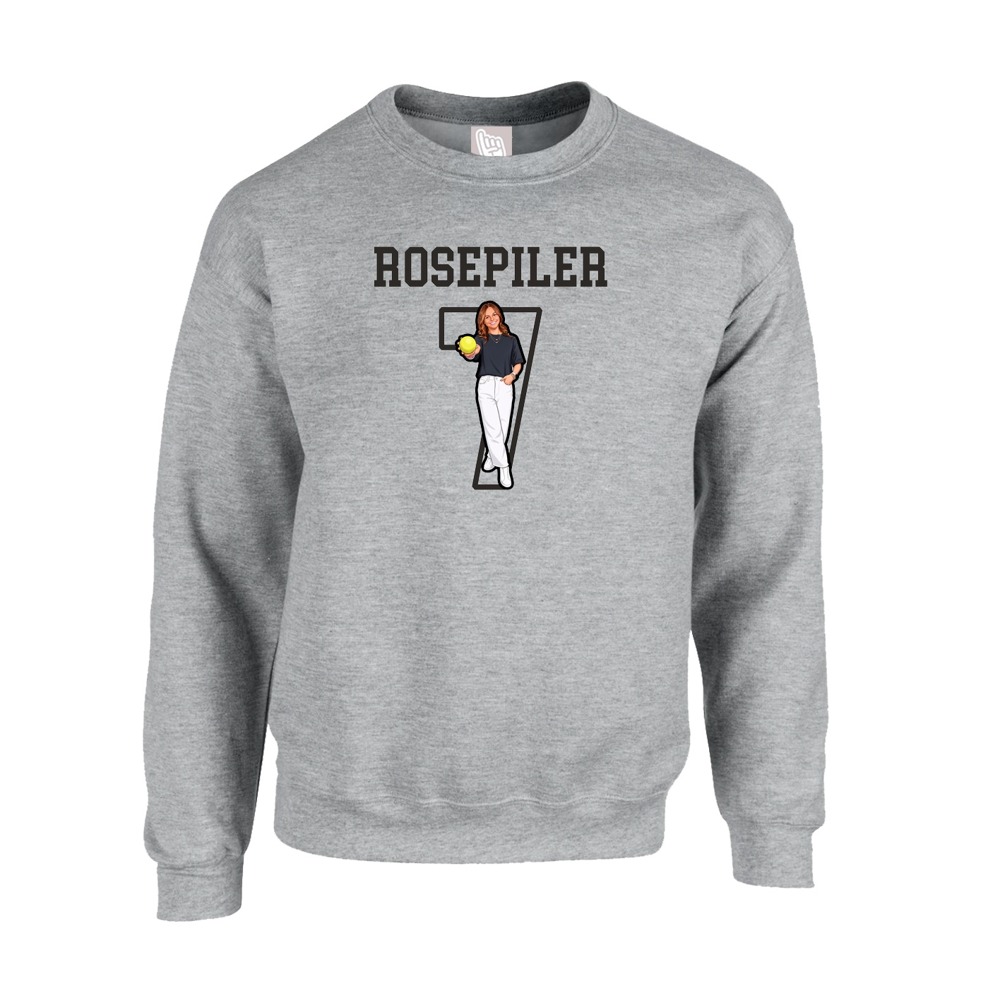 Fleece Crew — Shirsey in Grey