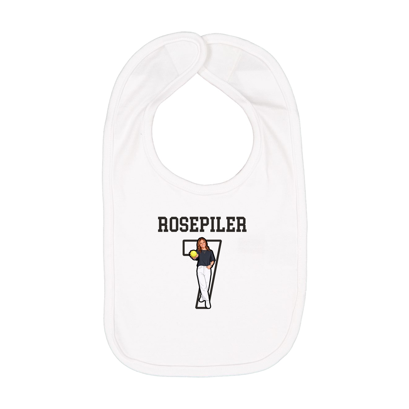 Infant Bib — Shirsey in White