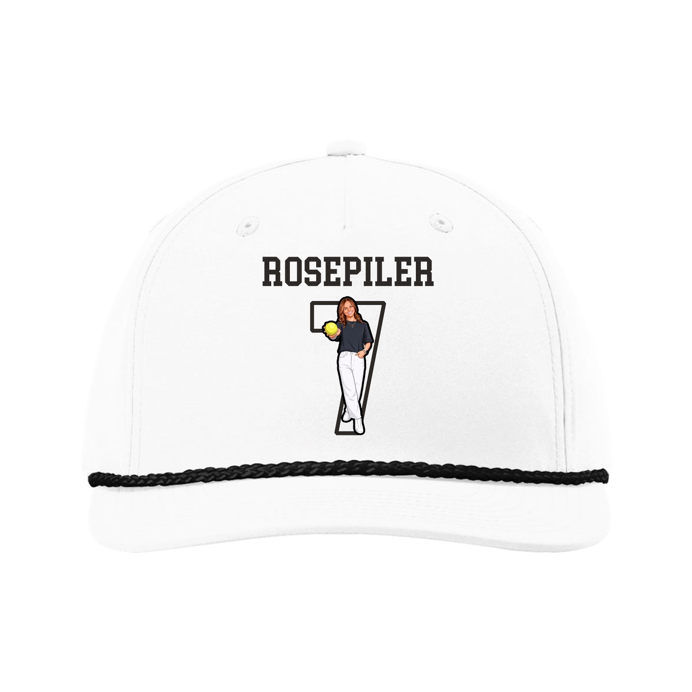 Five-Panel Classic Rope Cap — Shirsey in White