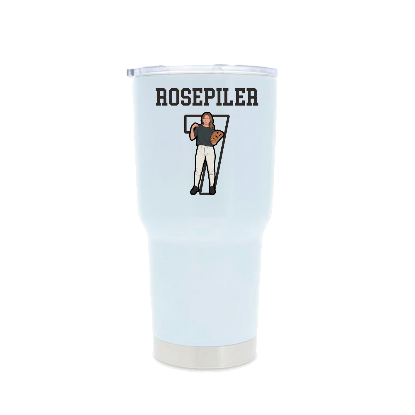 30oz Stainless Steel Tumbler — Shirsey in White
