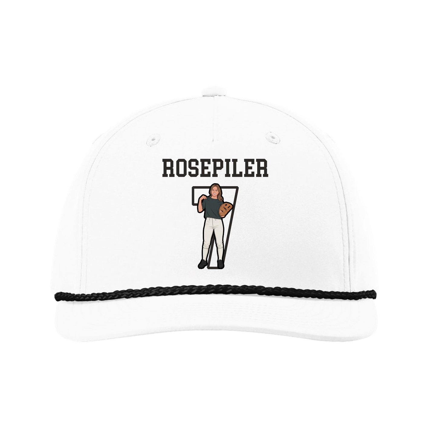 Five-Panel Classic Rope Cap — Shirsey in White
