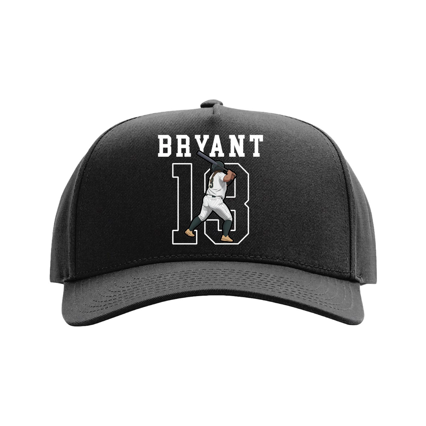 Full Fabric Five-Panel Champ Cap — Shirsey in Black