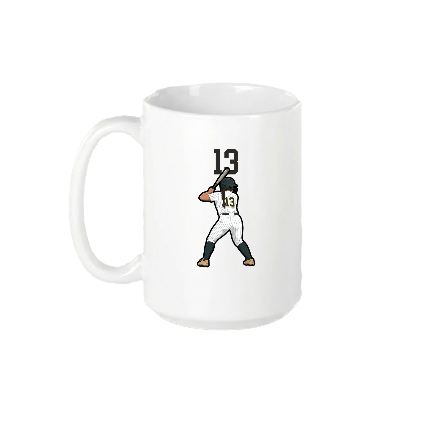 15oz Coffee Mug — Number Top in White