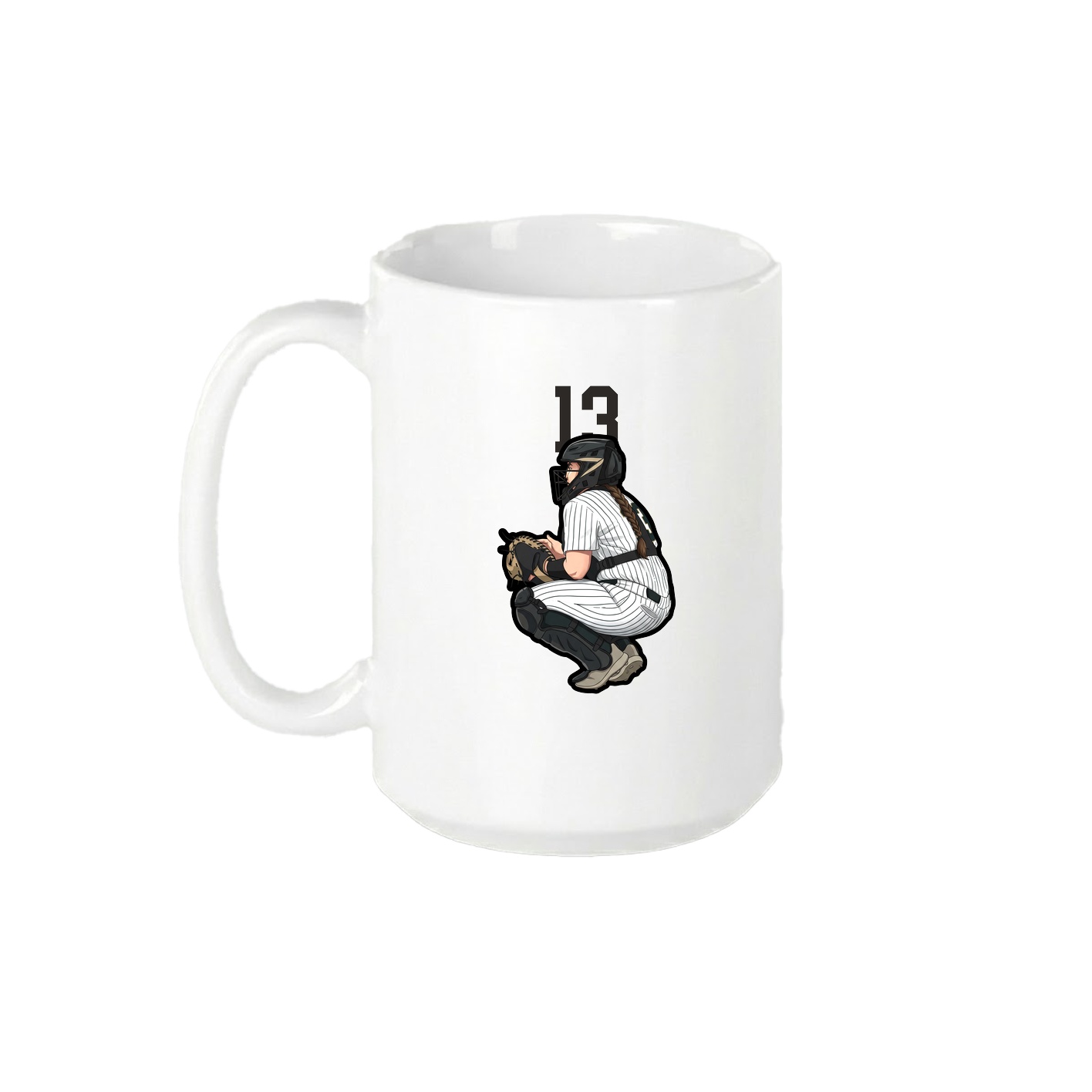 15oz Coffee Mug — Number Top in White