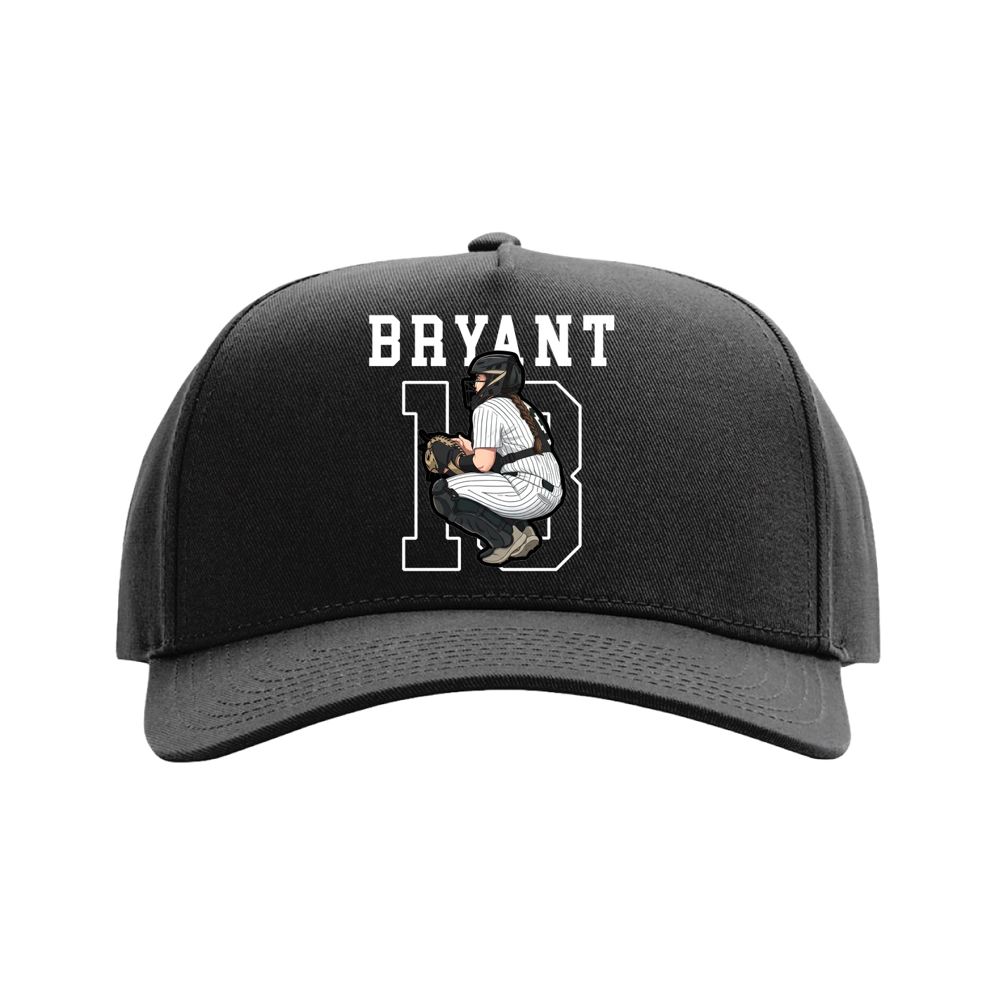 Full Fabric Five-Panel Champ Cap — Shirsey in Black