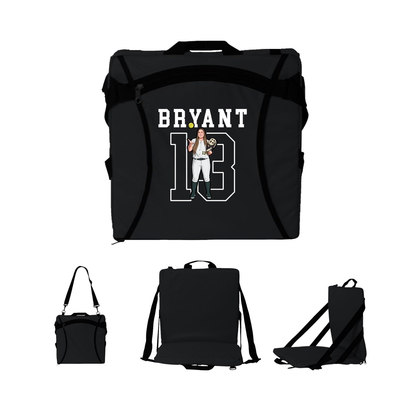 Folding Stadium Seat — Shirsey in Black
