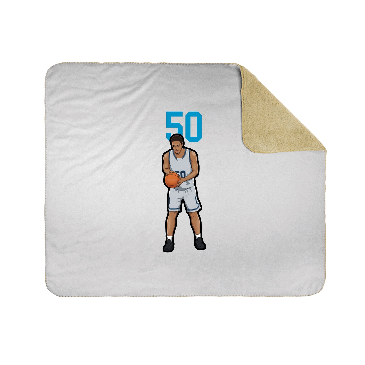 Throw Blanket — Number Top in White