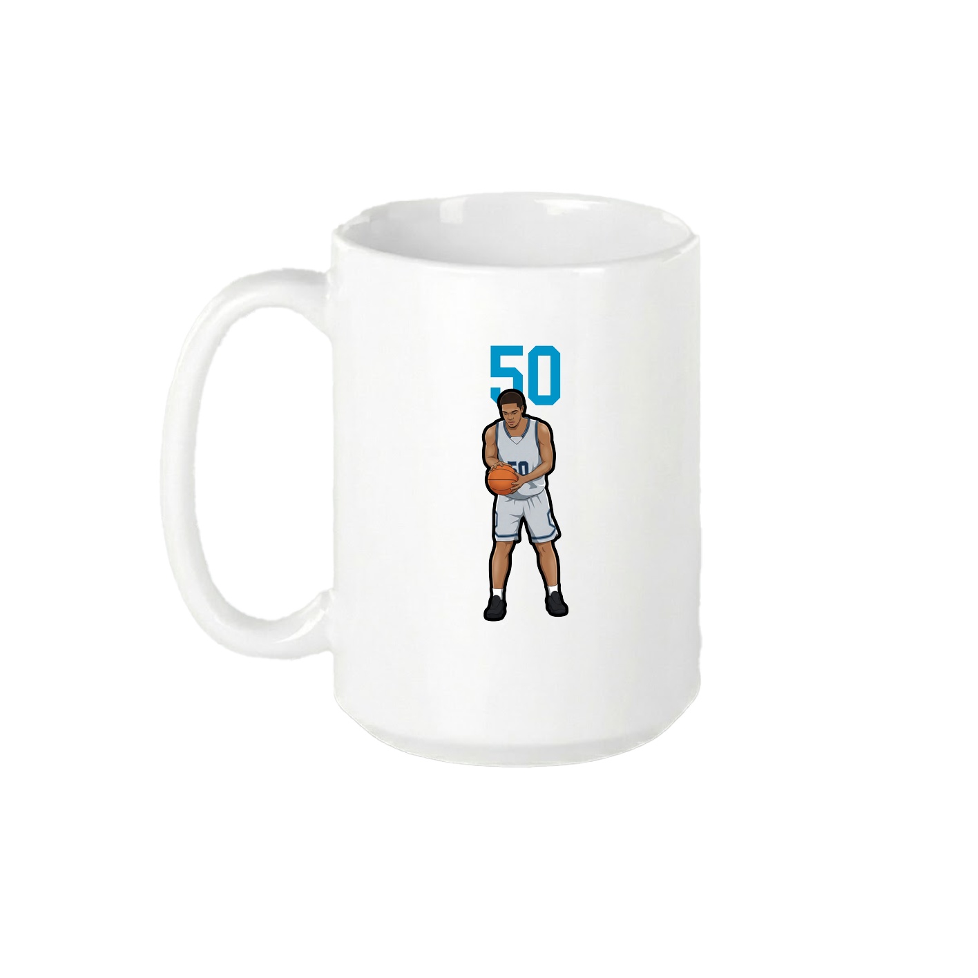 15oz Coffee Mug — Number Top in White