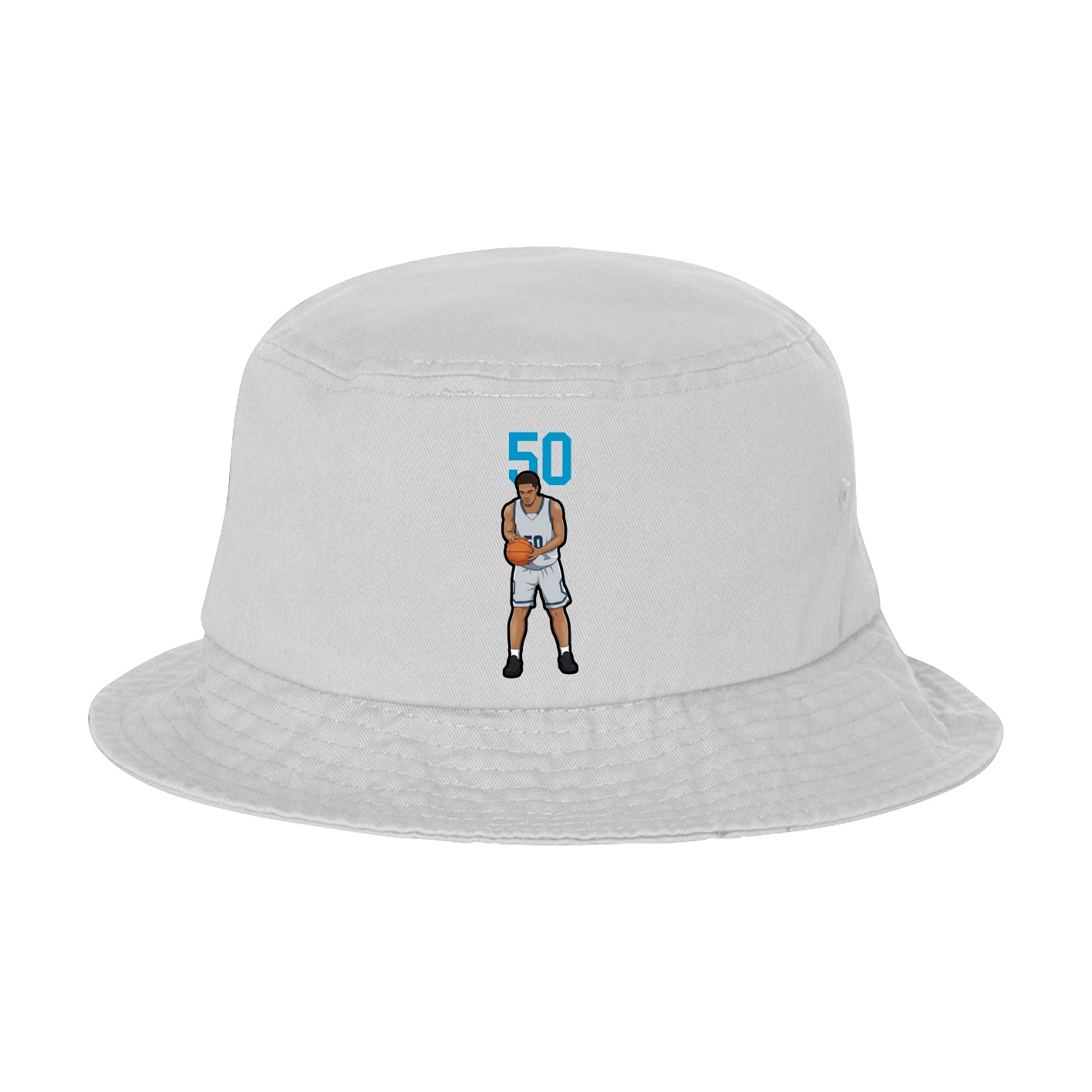 Bucket Cap — Number Top in White