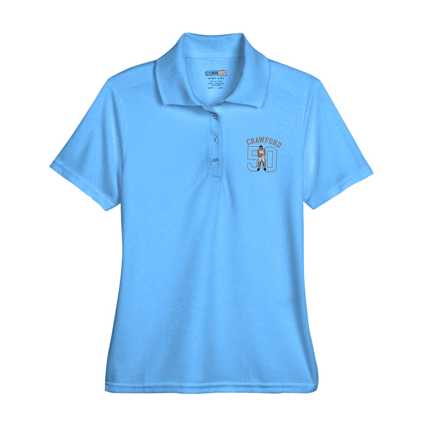 Womens Performance Polo — Shirsey Arch in Light Blue