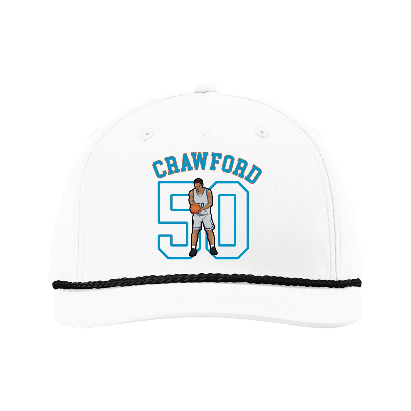 Five-Panel Classic Rope Cap — Shirsey Arch in White