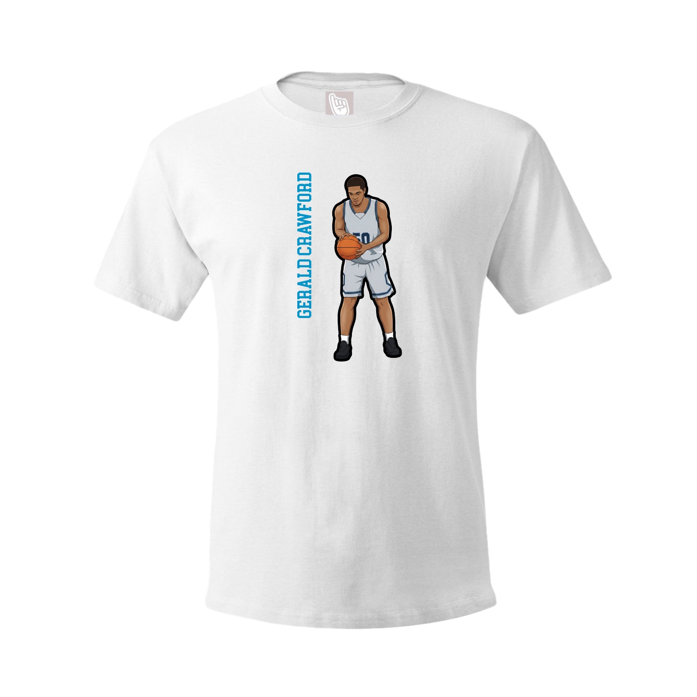 Tee — Name Vertical in White