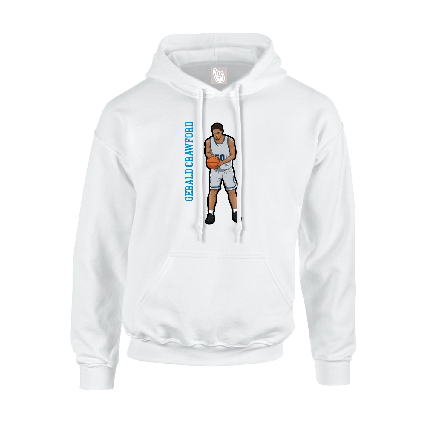 Hoodie — Name Vertical in White
