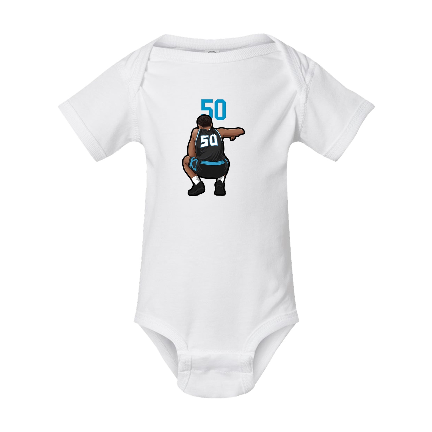 Baby Onesie — Number Top in White