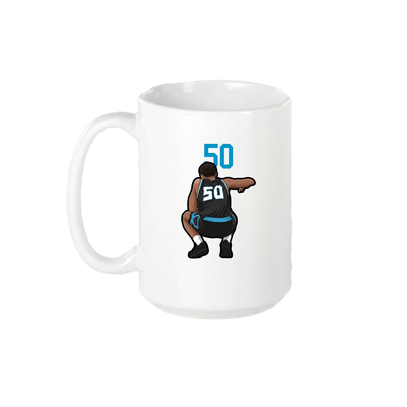 15oz Coffee Mug — Number Top in White