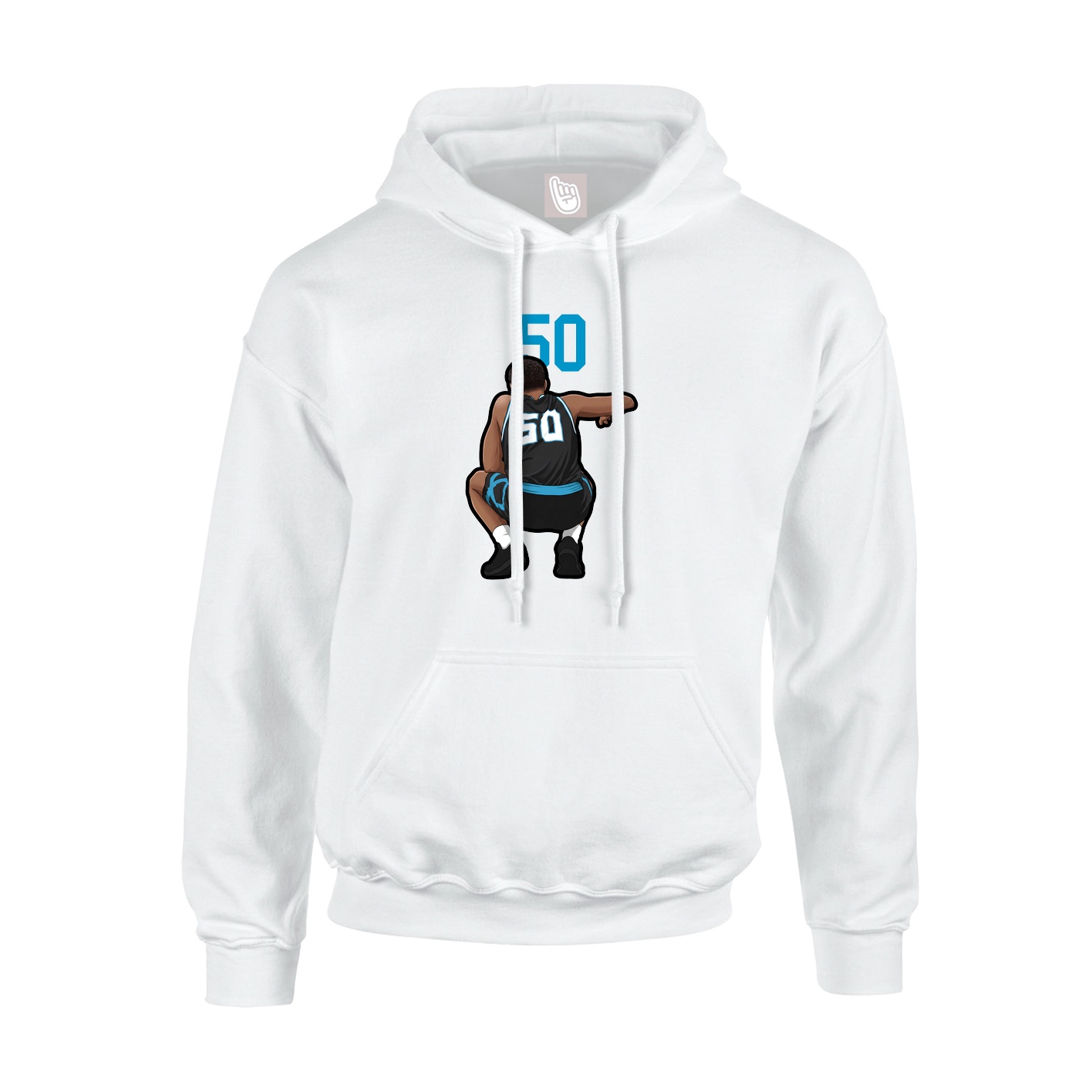 Hoodie — Number Top in White