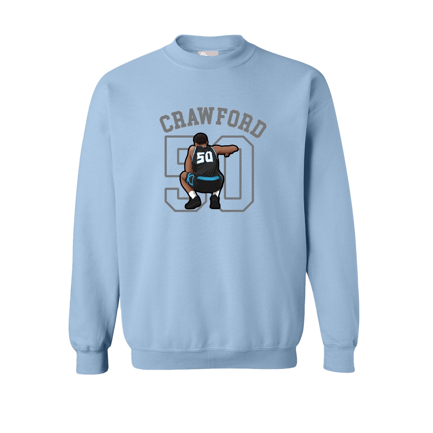 Fleece Crew — Shirsey Arch in Light Blue