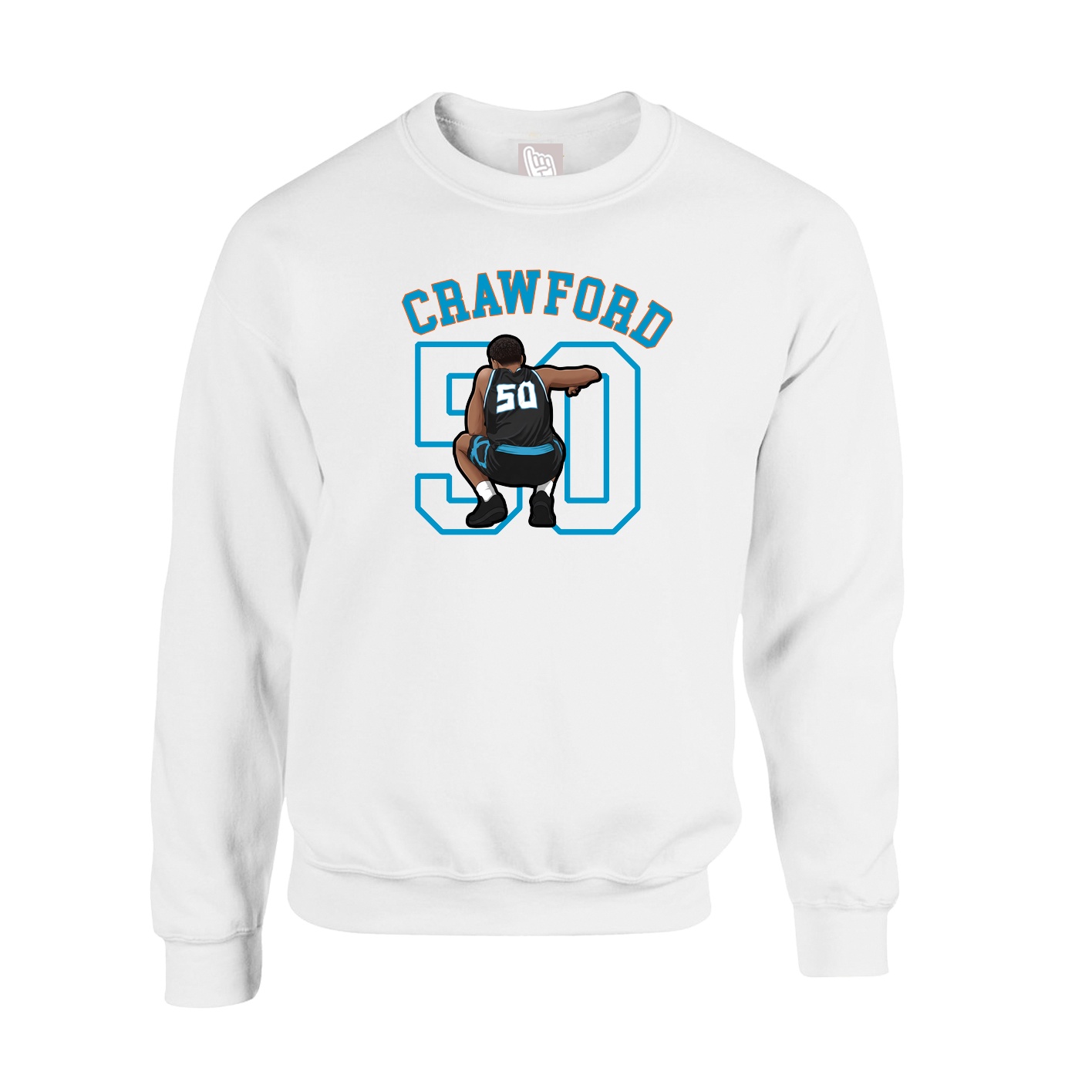 Fleece Crew — Shirsey Arch in White