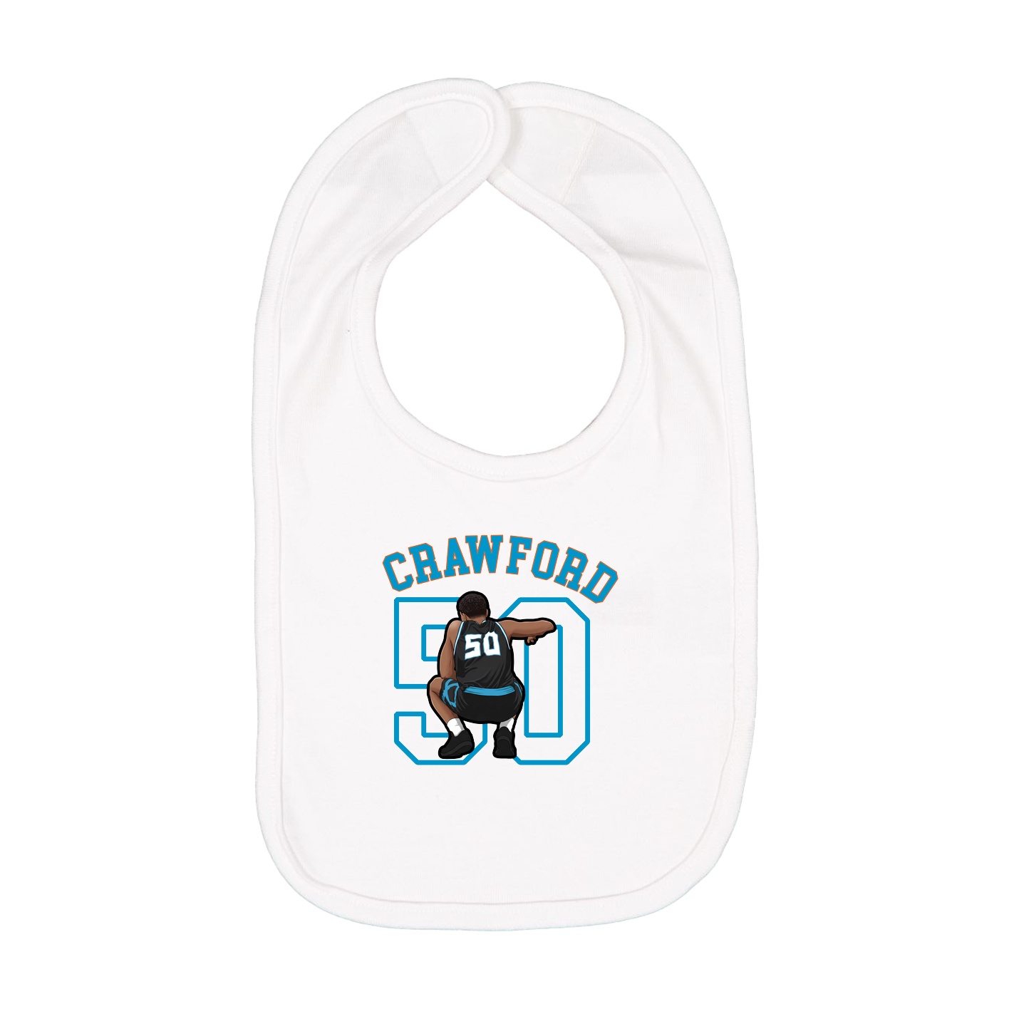 Infant Bib — Shirsey Arch in White