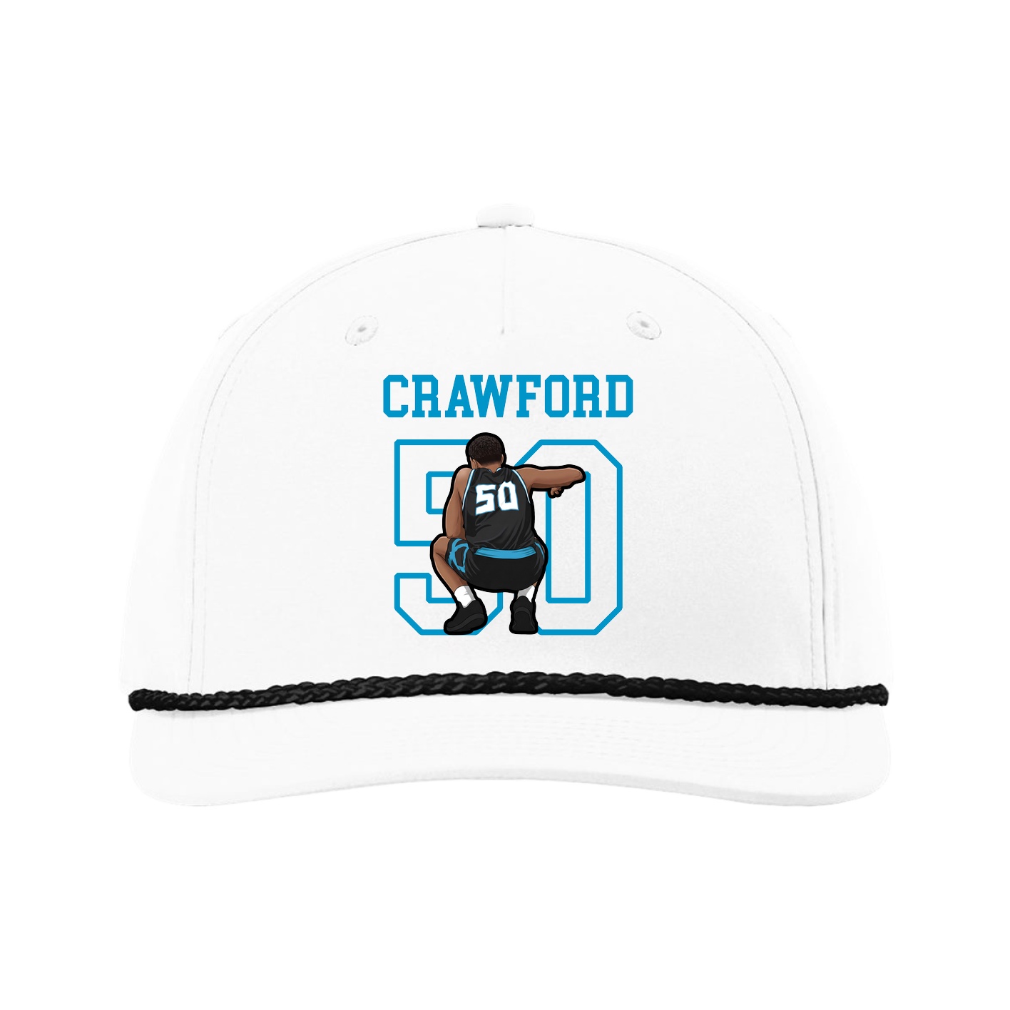 Five-Panel Classic Rope Cap — Shirsey in White
