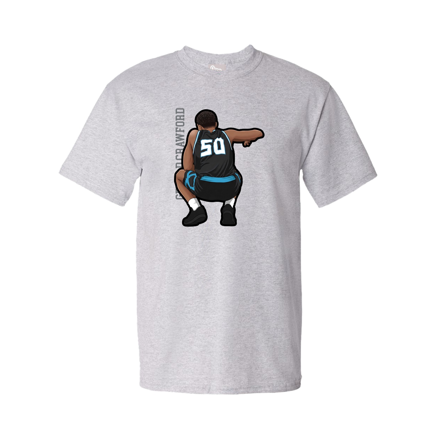 Tee — Name Vertical in Grey