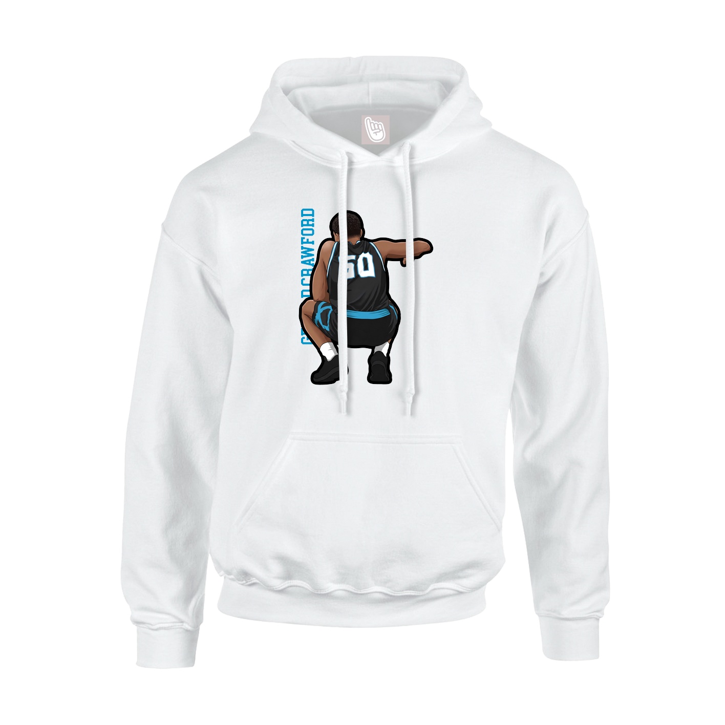 Youth Hoodie — Name Vertical in White