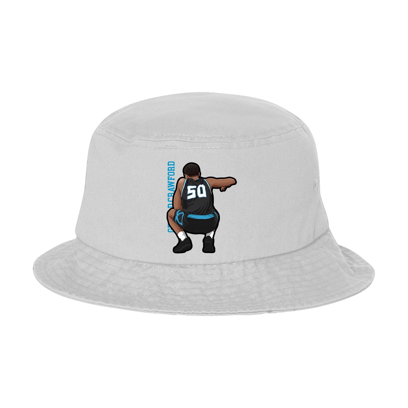 Bucket Cap — Name Vertical in White