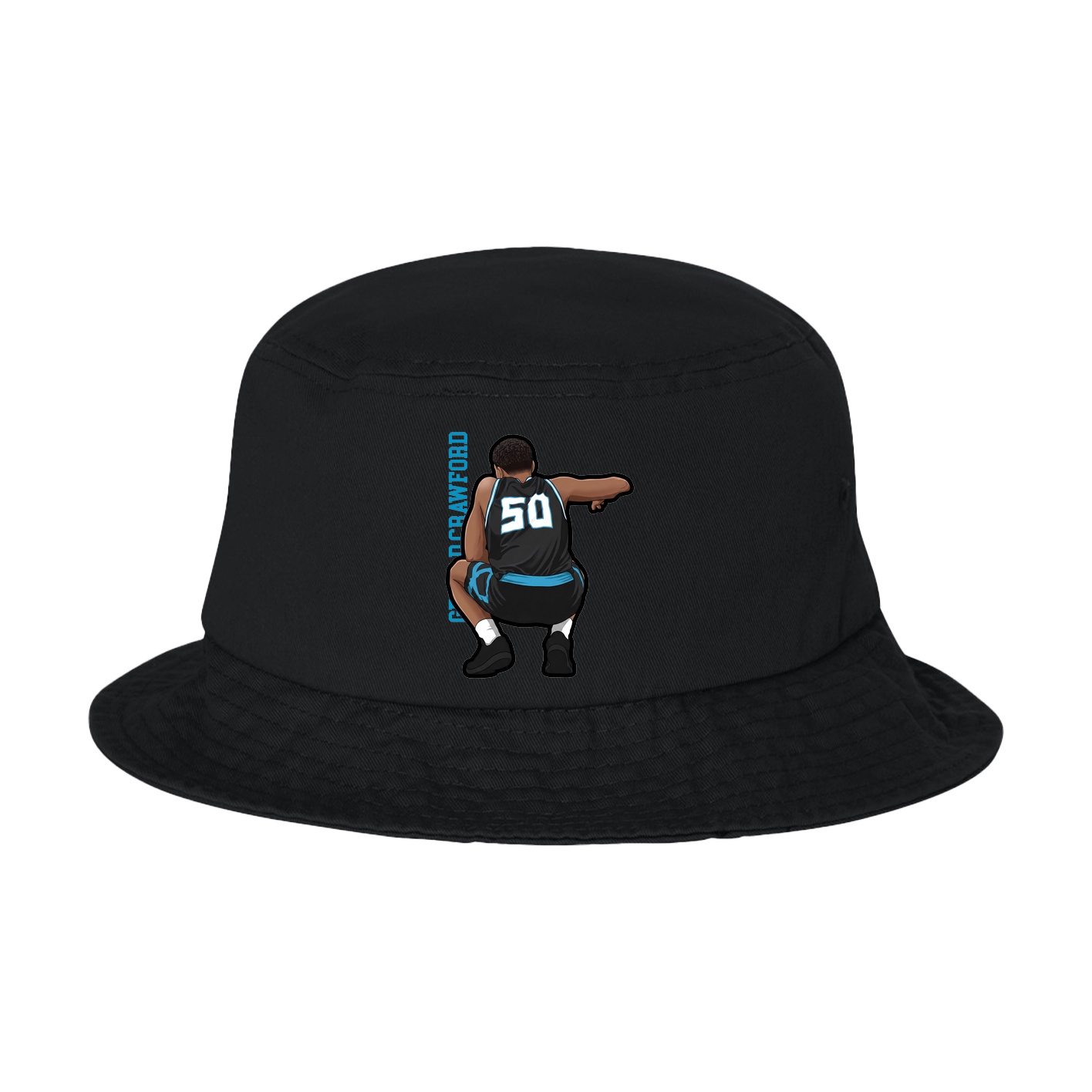 Bucket Cap — Name Vertical in Black