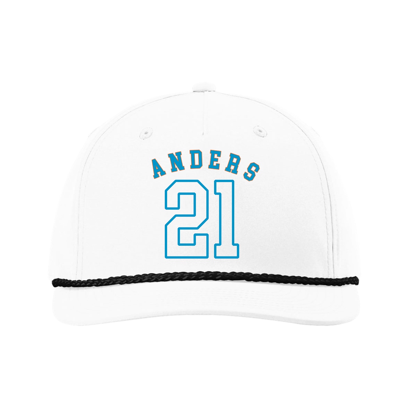 Five-Panel Classic Rope Cap — Shirsey Arch in White