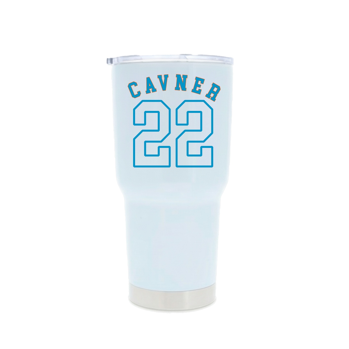 30oz Stainless Steel Tumbler — Shirsey Arch in White