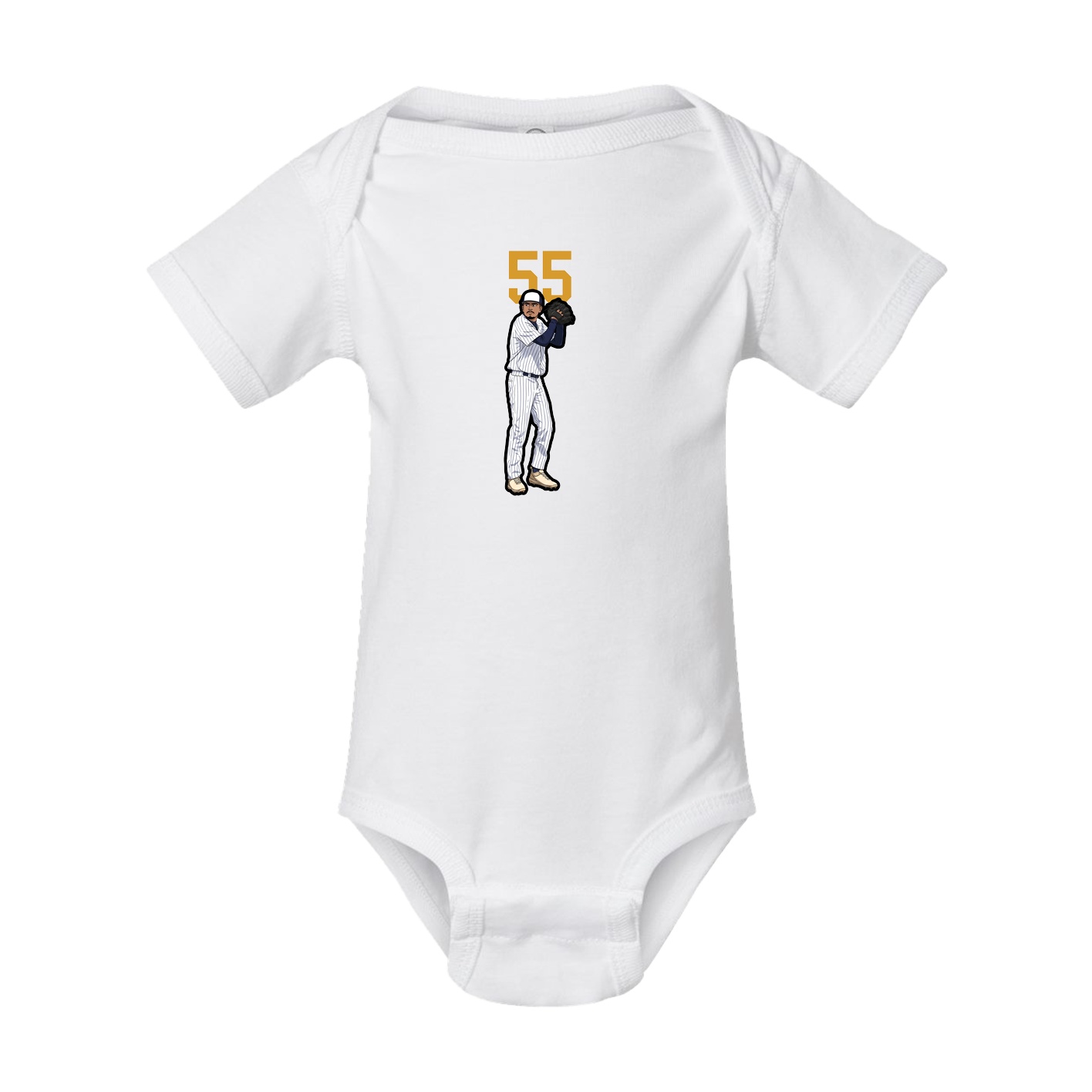 Baby Onesie — Number Top in White