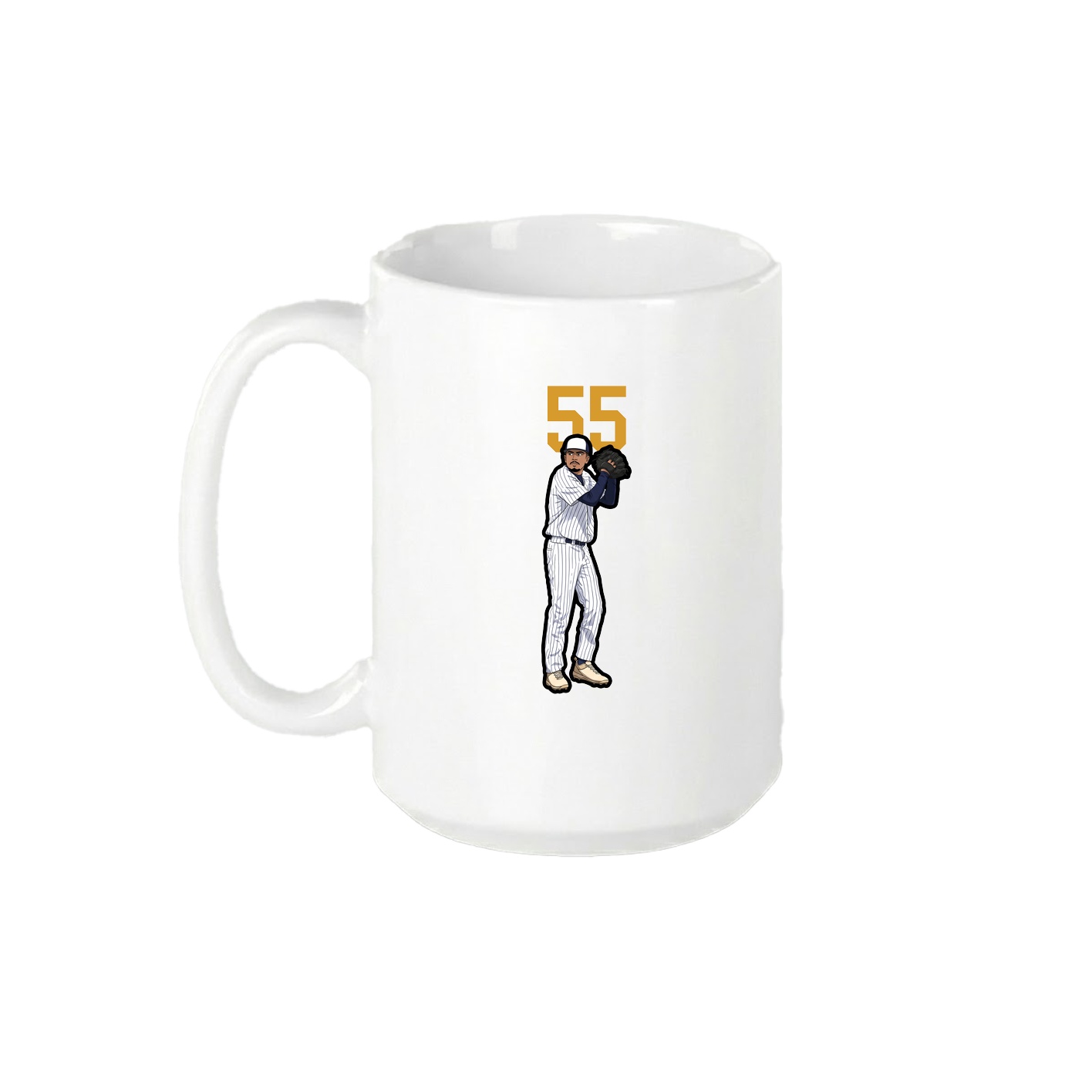 15oz Coffee Mug — Number Top in White