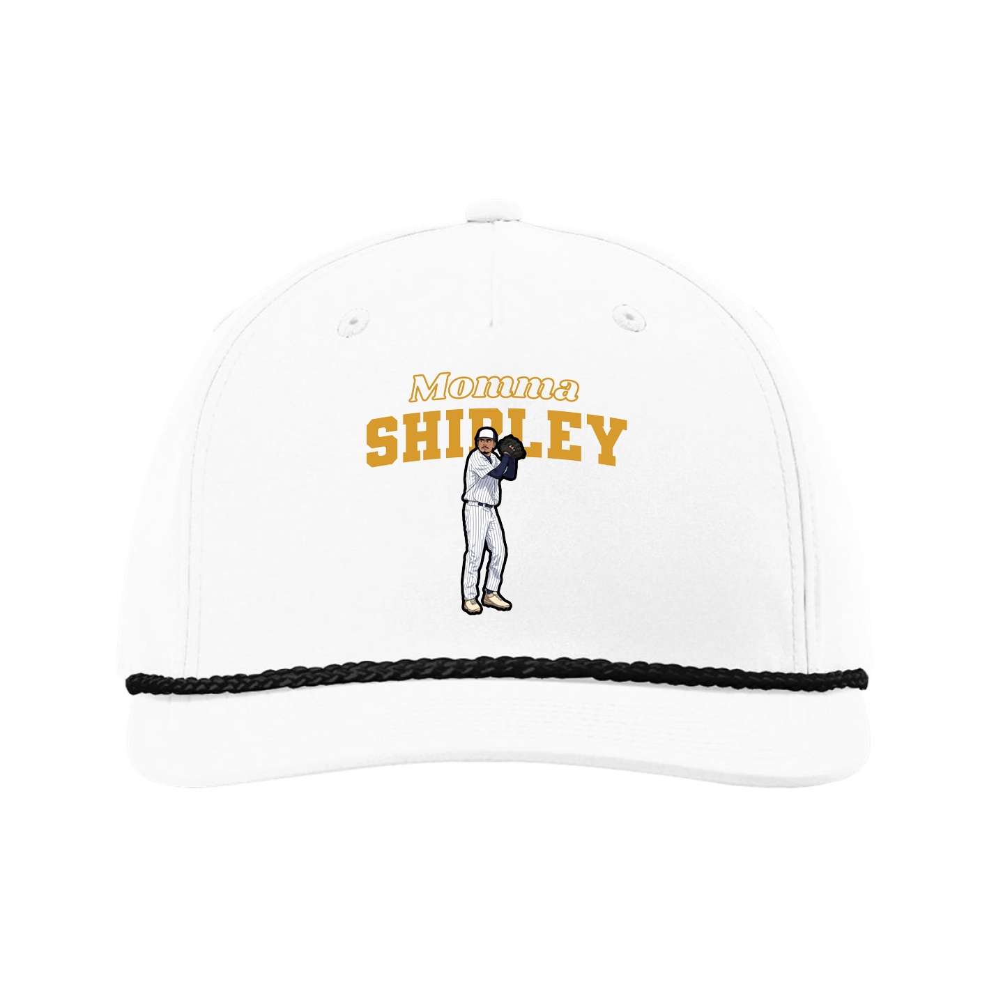 Five-Panel Classic Rope Cap — Mothers Day Block in White