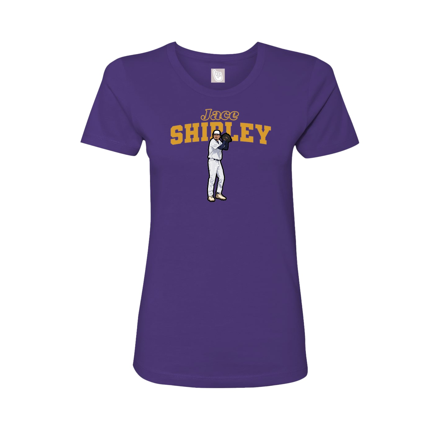 Womens Tee — Name Arch in Purple