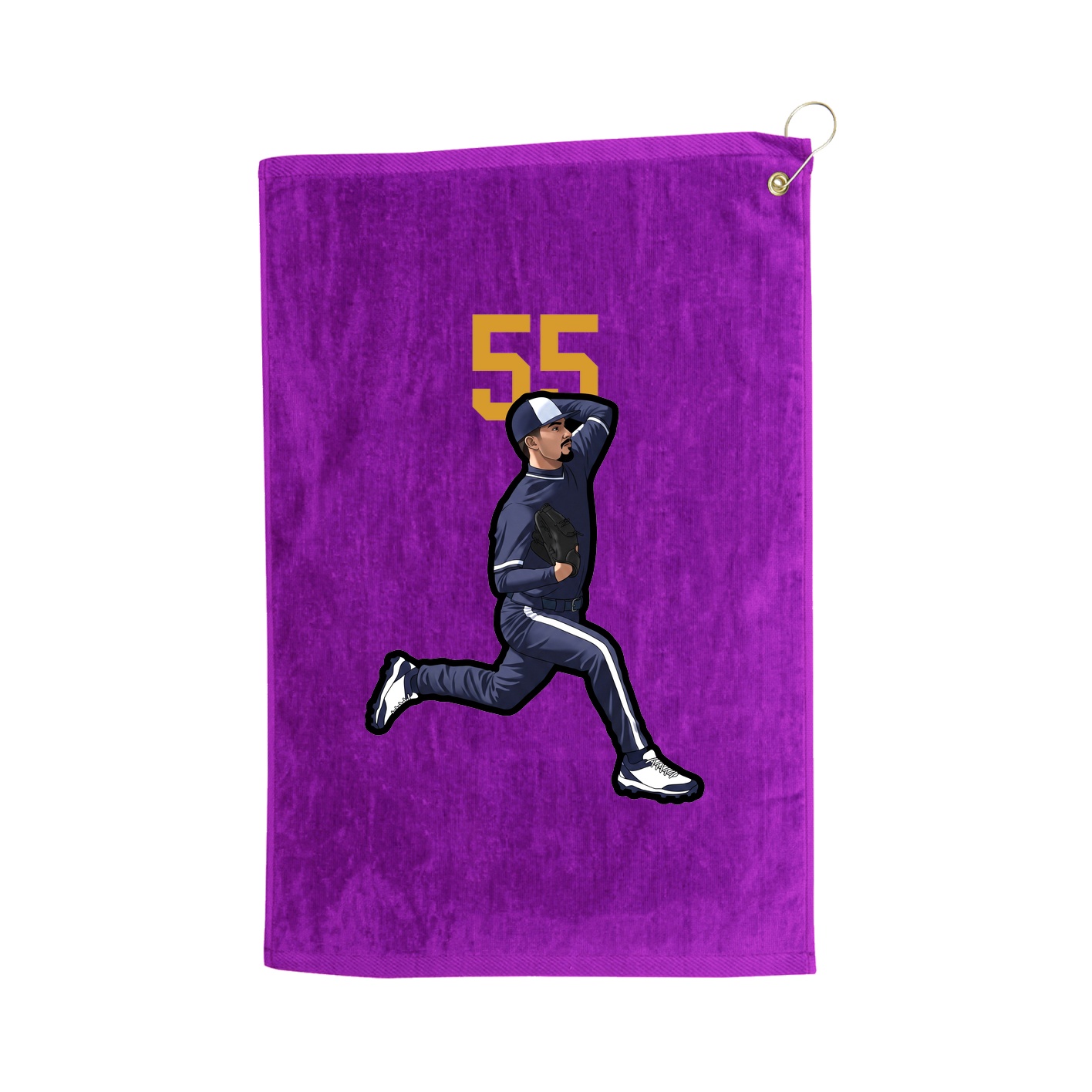Golf Towel — Number Top in Purple