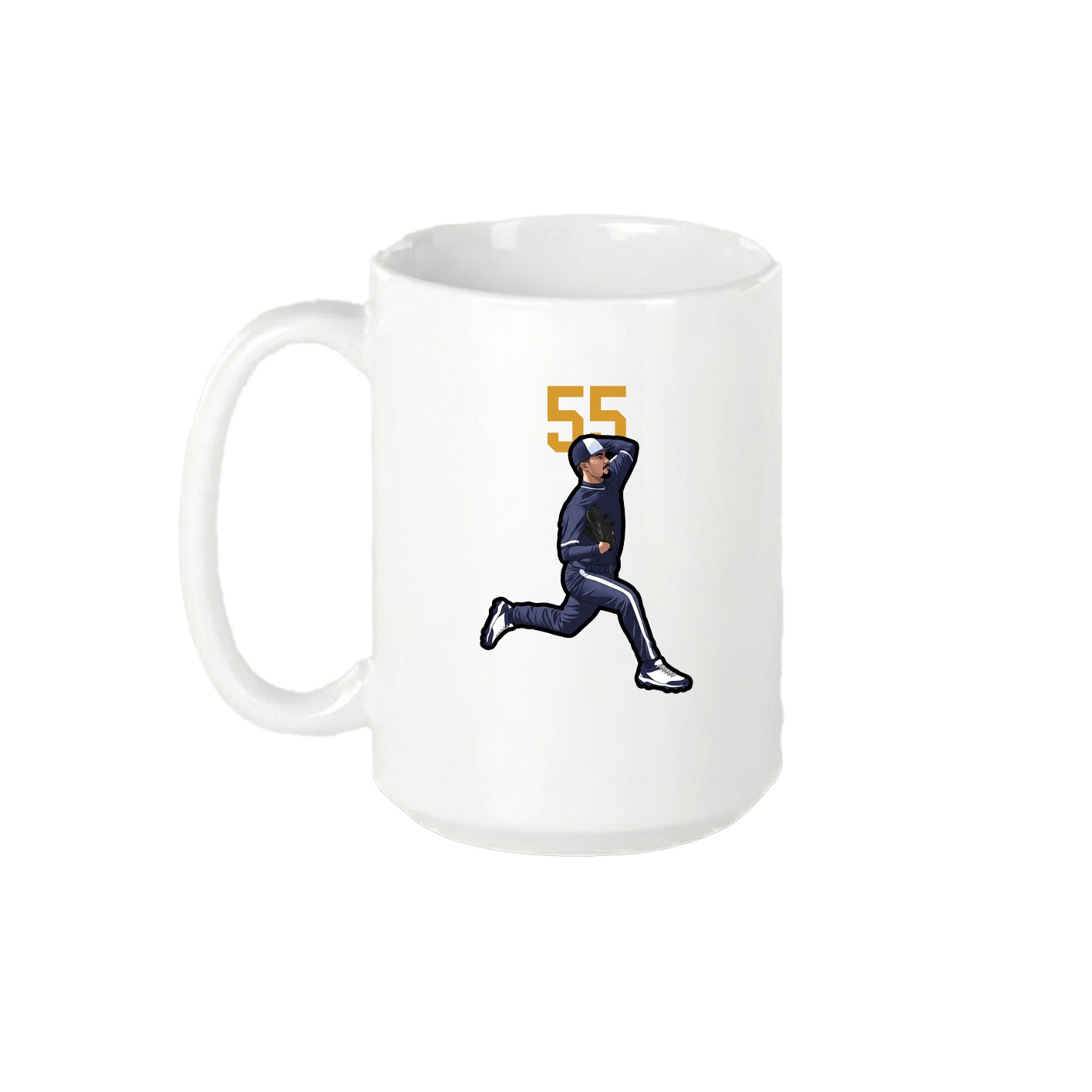 15oz Coffee Mug — Number Top in White