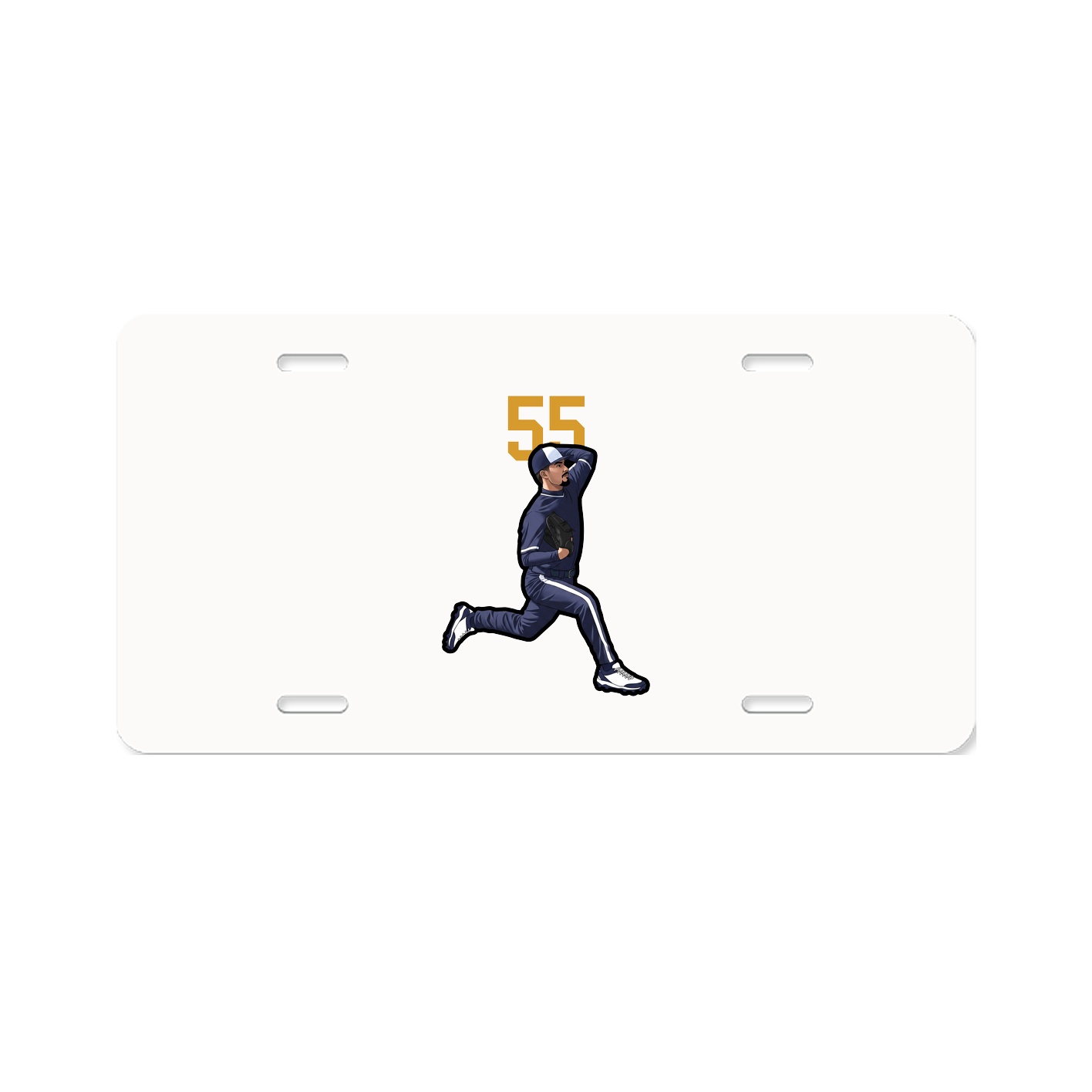 License Plate — Number Top in Classic