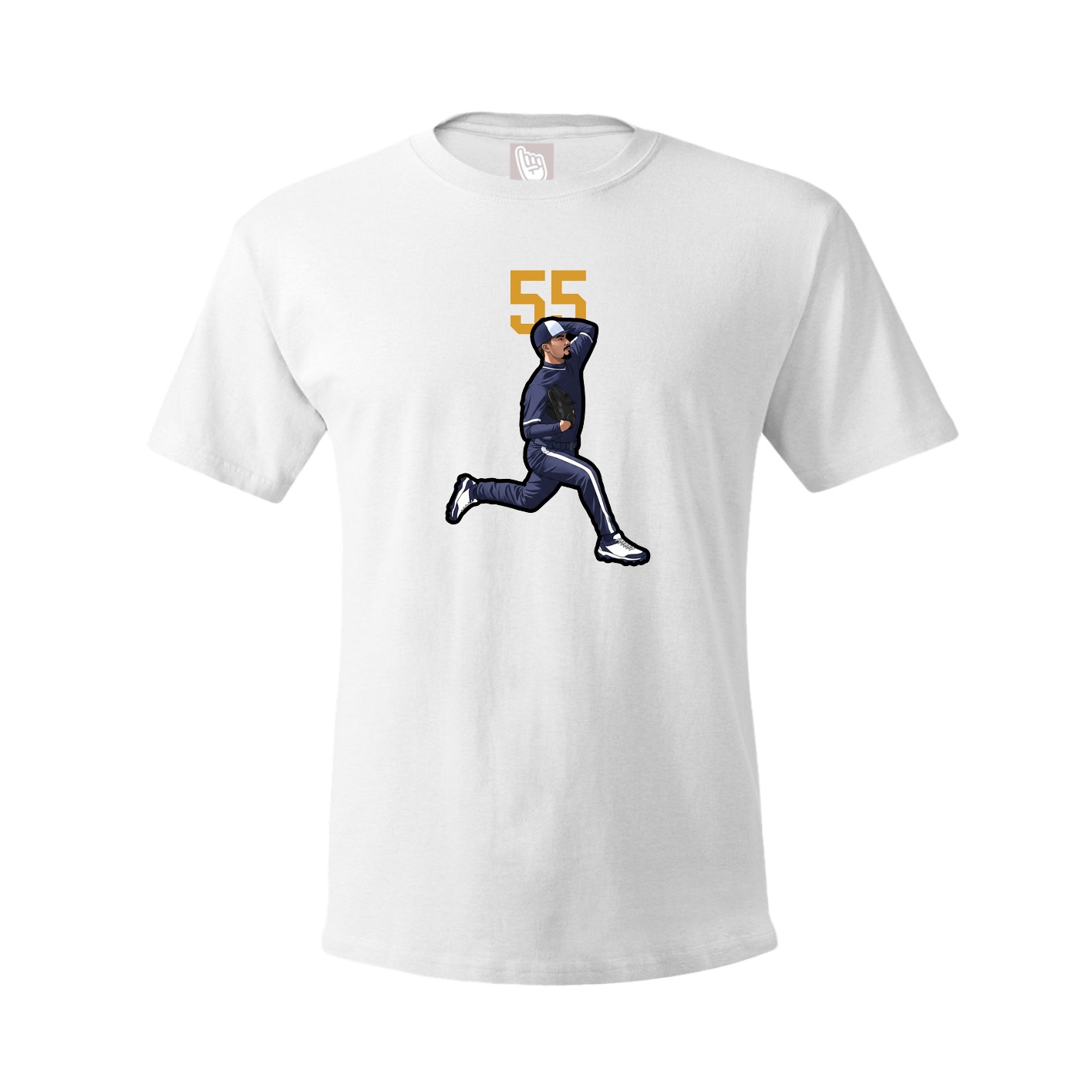 Youth Tee — Number Top in White