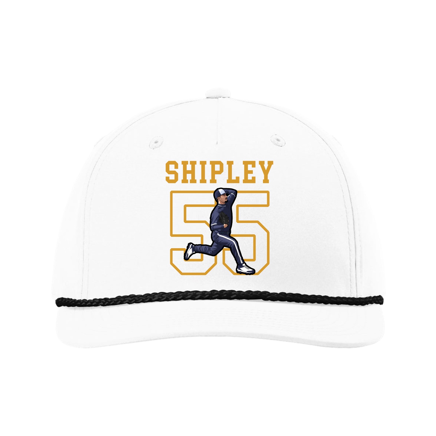 Five-Panel Classic Rope Cap — Shirsey in White