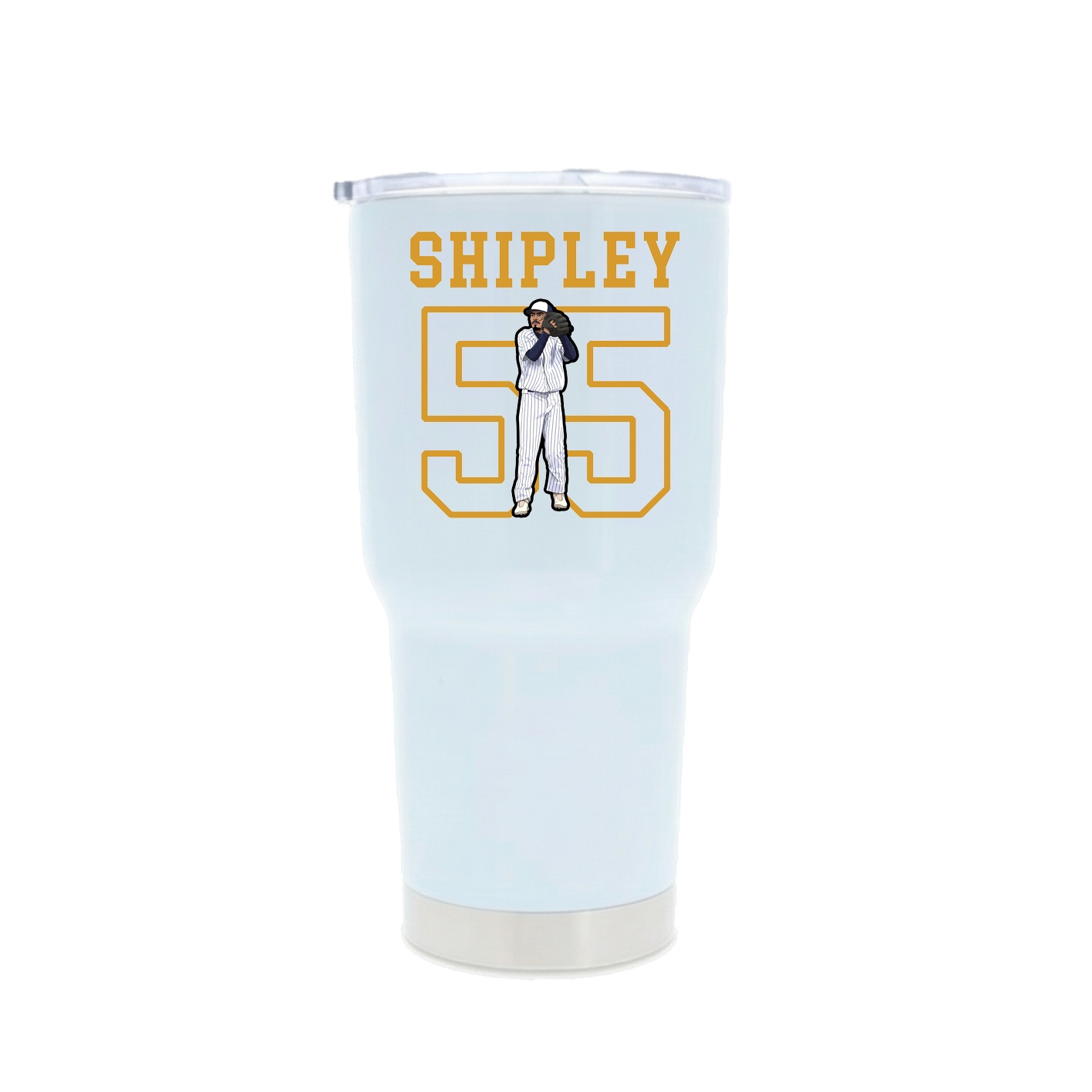30oz Stainless Steel Tumbler — Shirsey in White