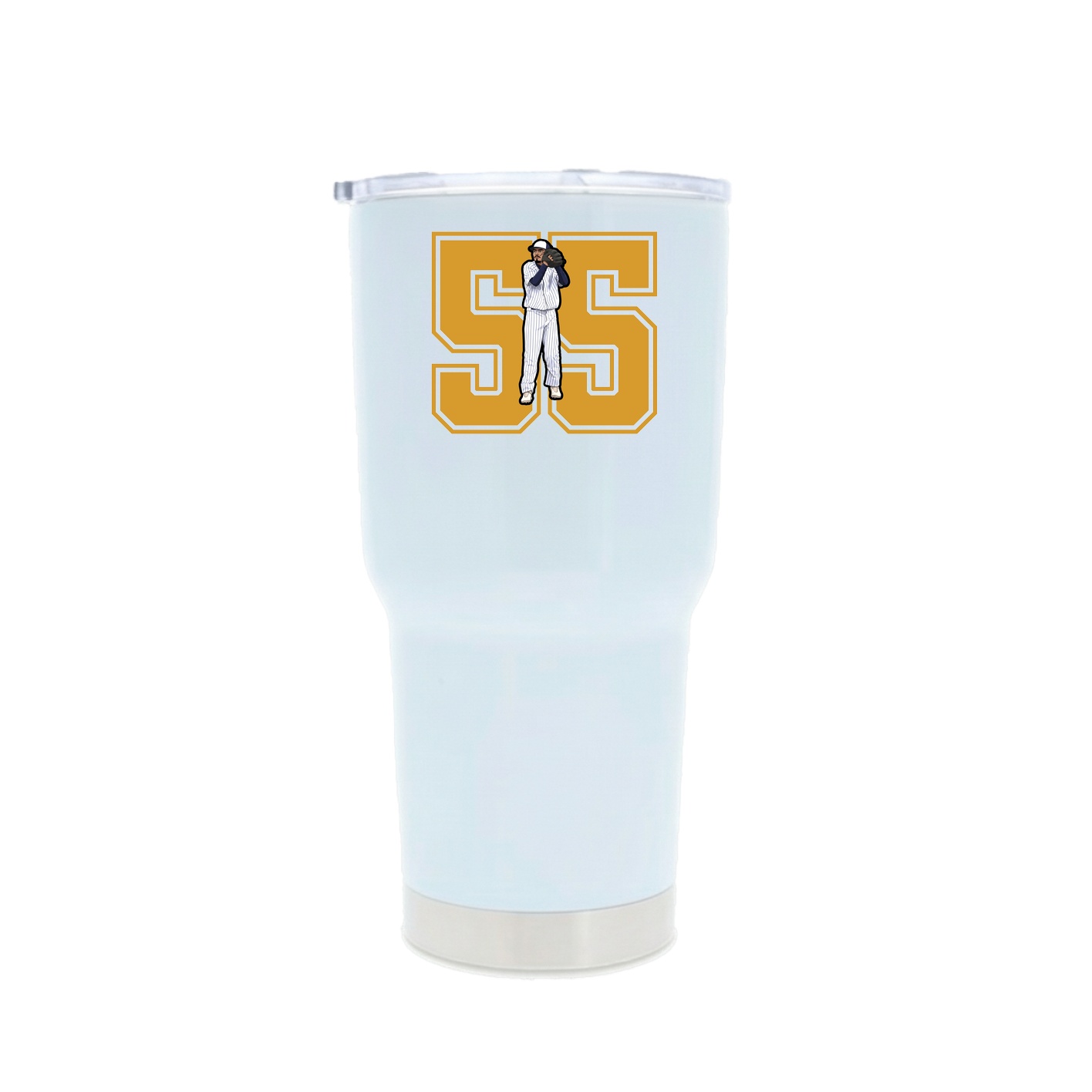 30oz Stainless Steel Tumbler — Number in White
