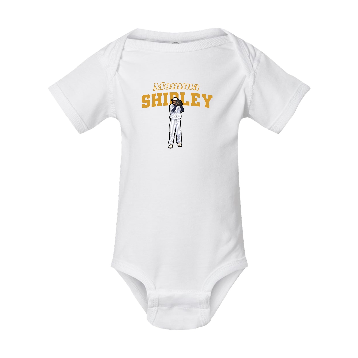 Baby Onesie — Mothers Day Block in White