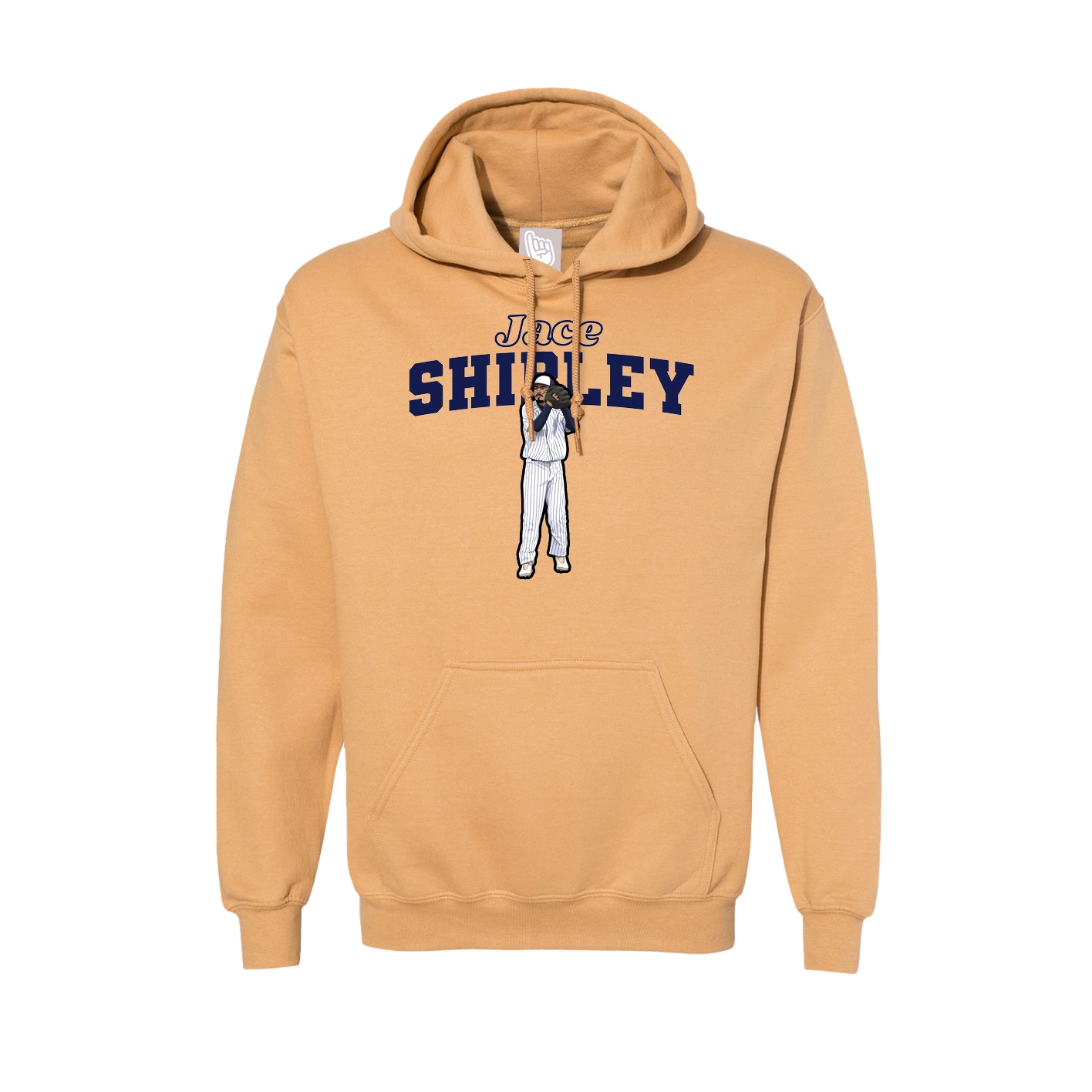 Hoodie — Name Arch in Vegas Gold